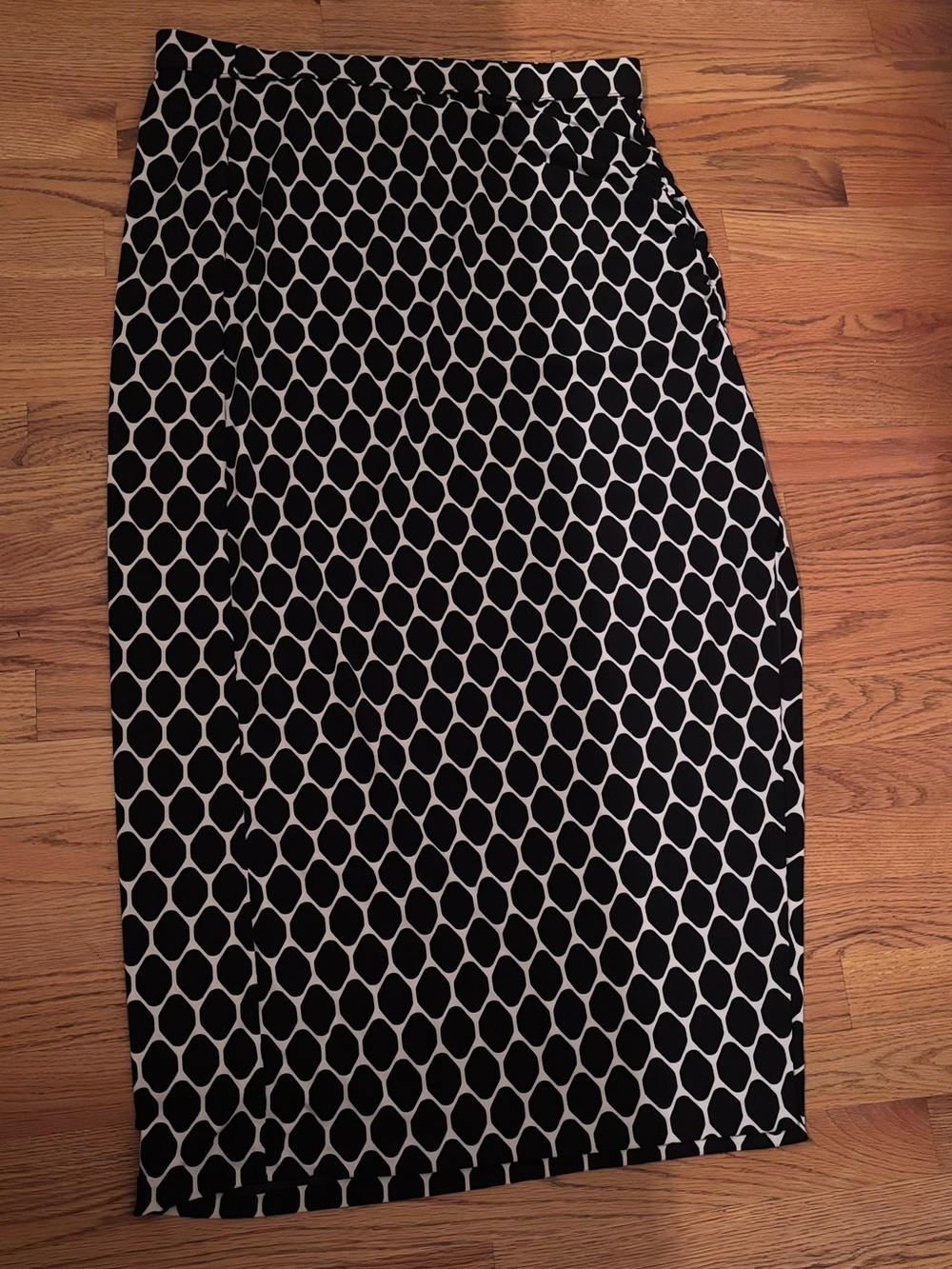 Lane Bryant Black & White Geometric Print Midi Skirt Size 14/16